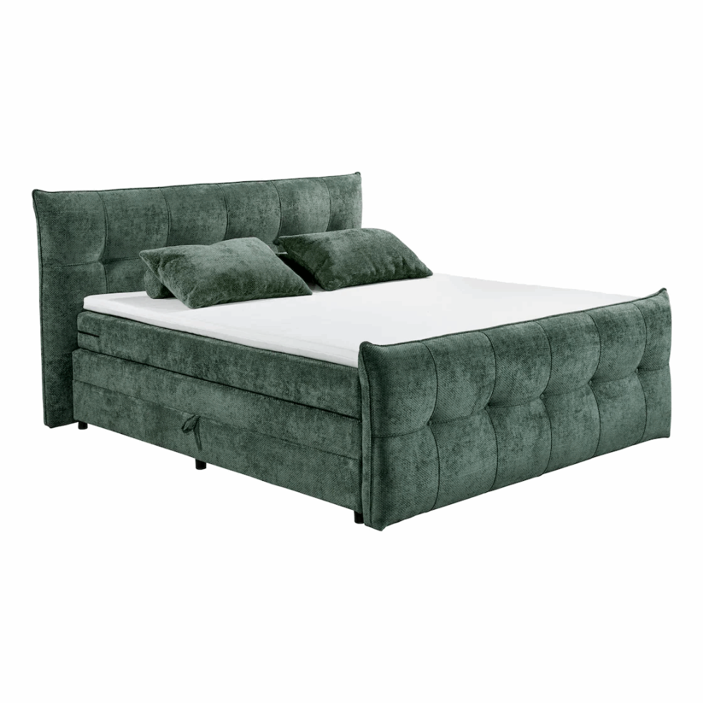 Boxspring Gallardo - Green | Includes Base and Topper