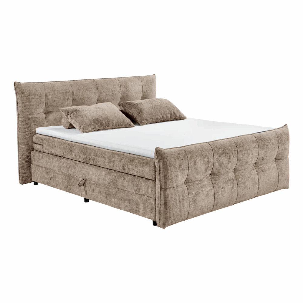Boxspring Gallardo - Brown | Includes Base and Topper