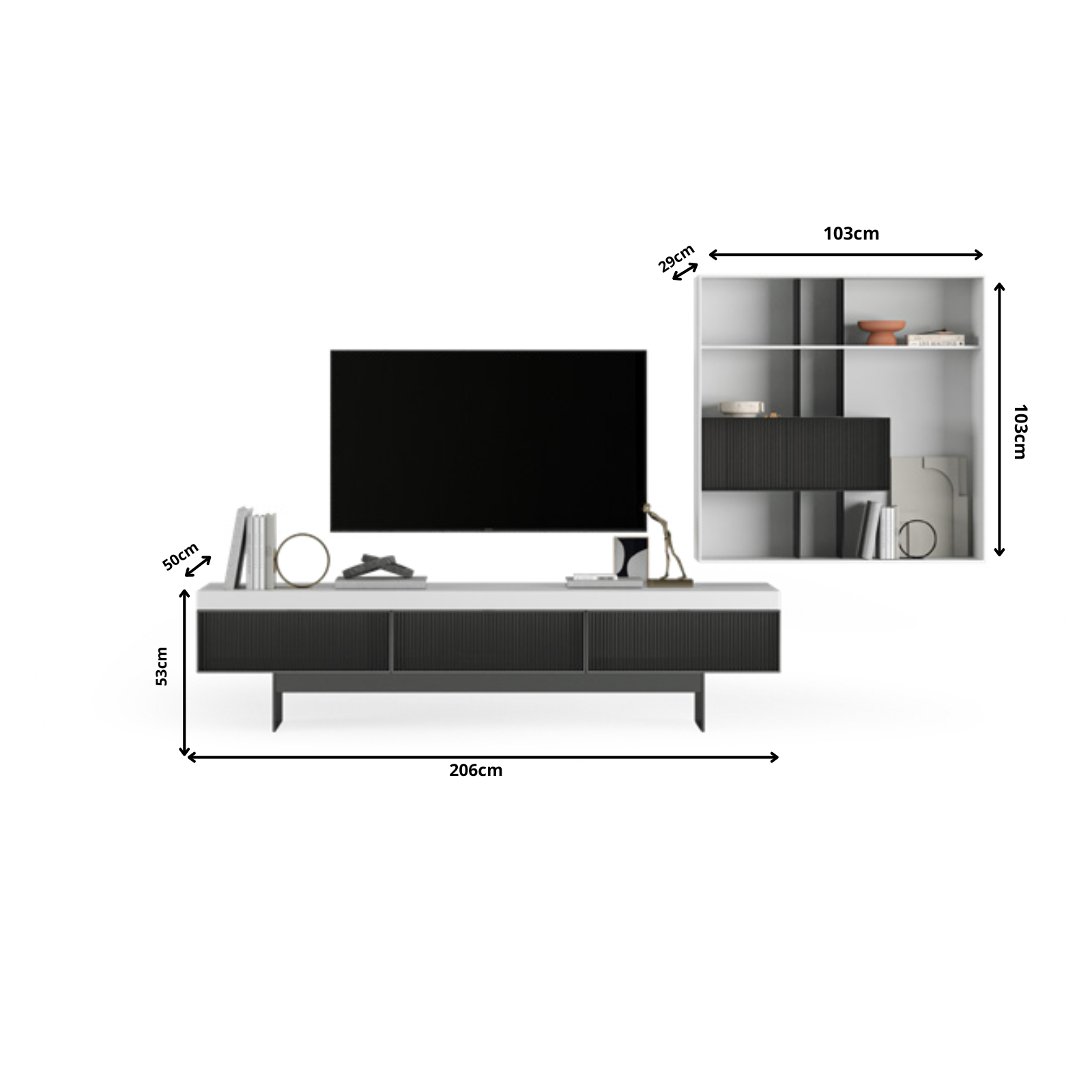 TV Unit Hiro Ecru Option 1