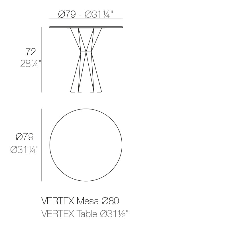Vertex Table Ø80 Hpl