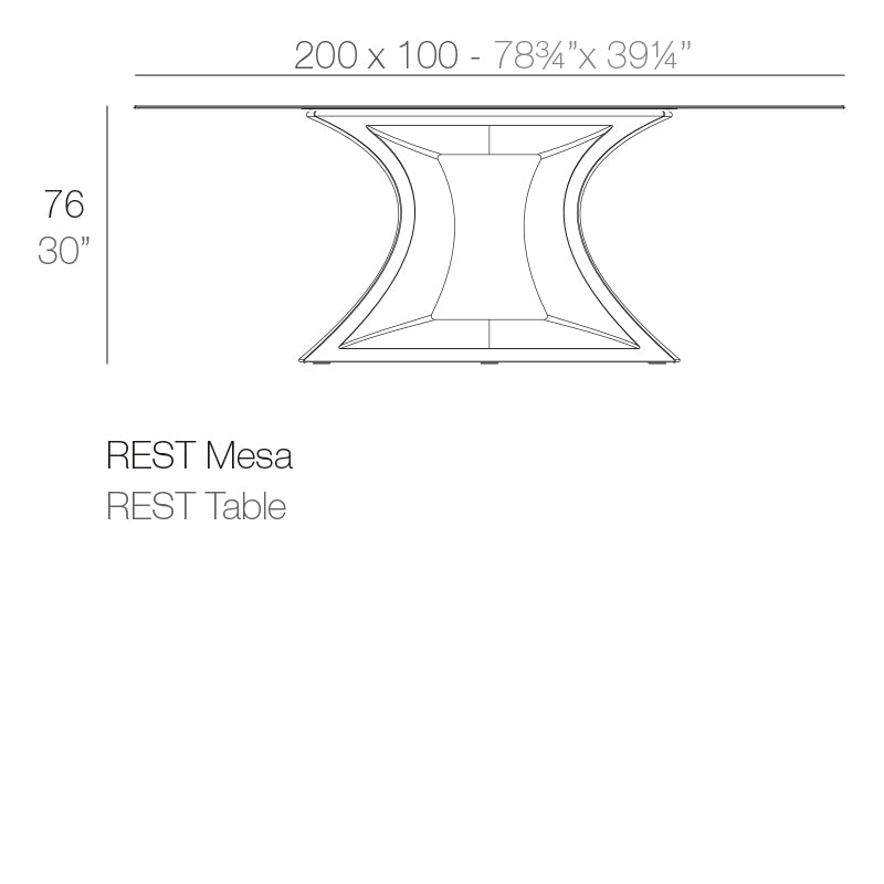 Rest Table 200X100X76