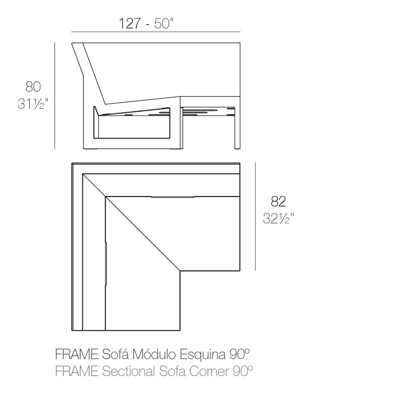 Frame Sofa Corner 90º