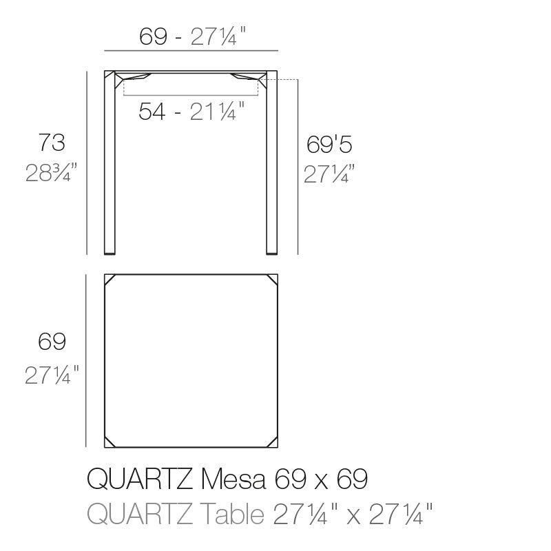 Quartz Dining Table 69X69