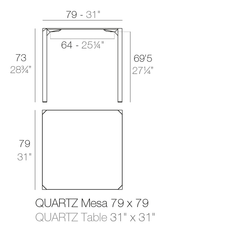 Quartz Dining Table 79X79