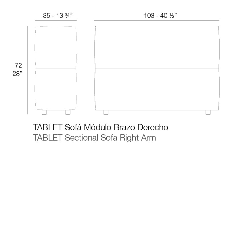 Tablet Right Armrest