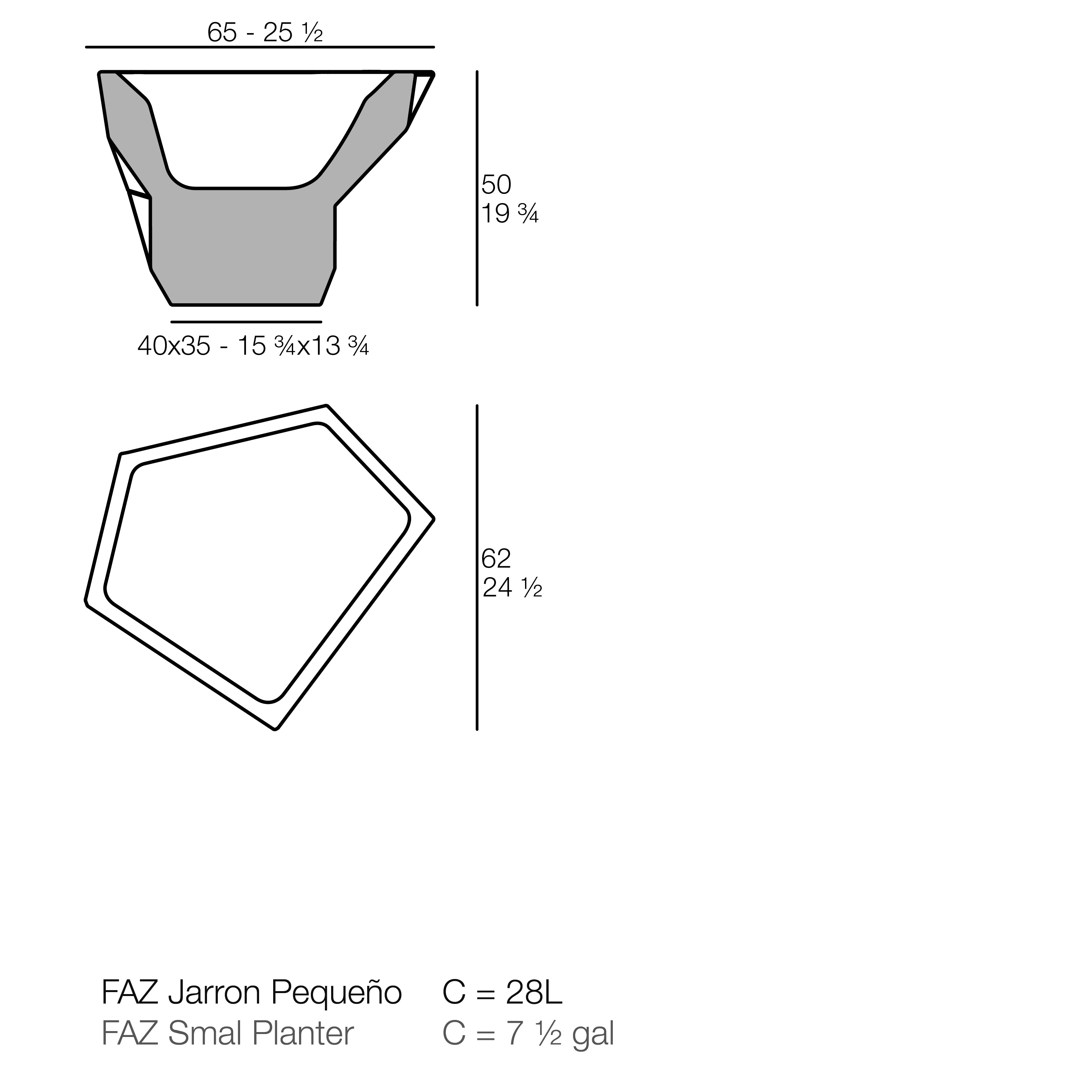 Faz - Pot 61X61X50 Cm
