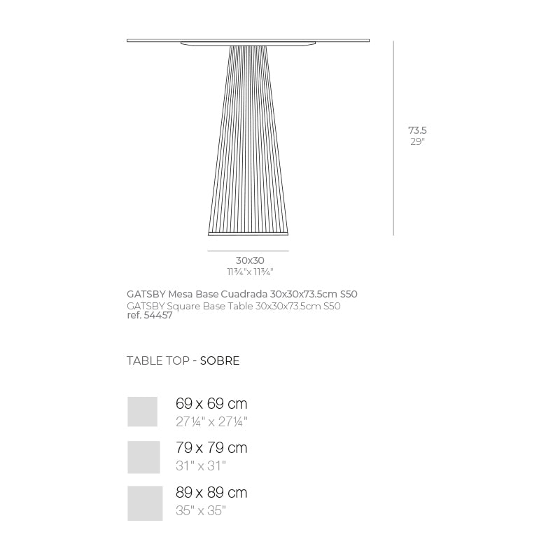 Gatsby Base 30X30X73Cm S50