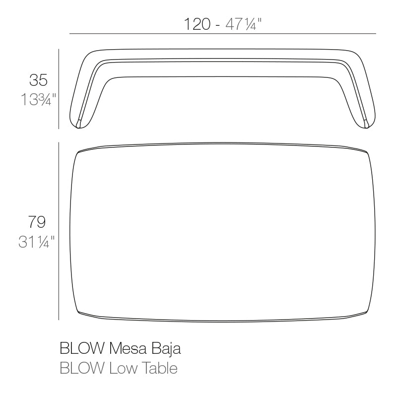 Blow Coffee Table 120X79X35