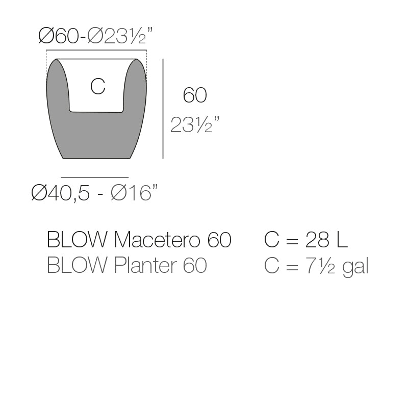 Blow Planter 60X60X60