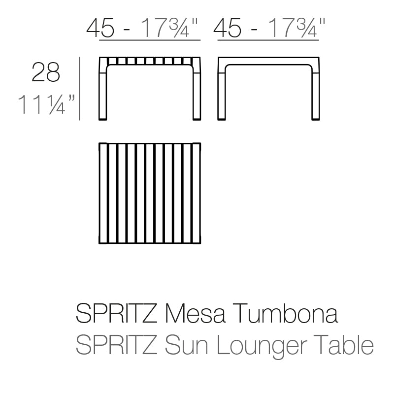Spritz Sun Lounger Table