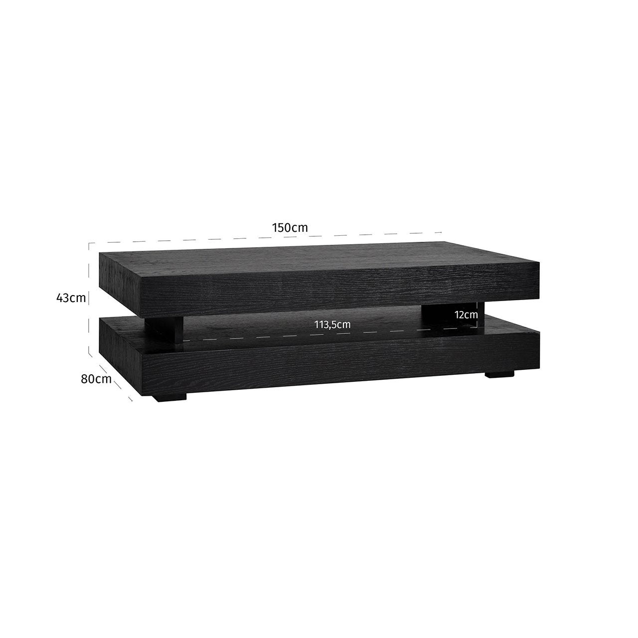 Coffee table Oakura black
