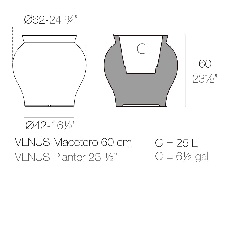 Venus Planter Ø62X60