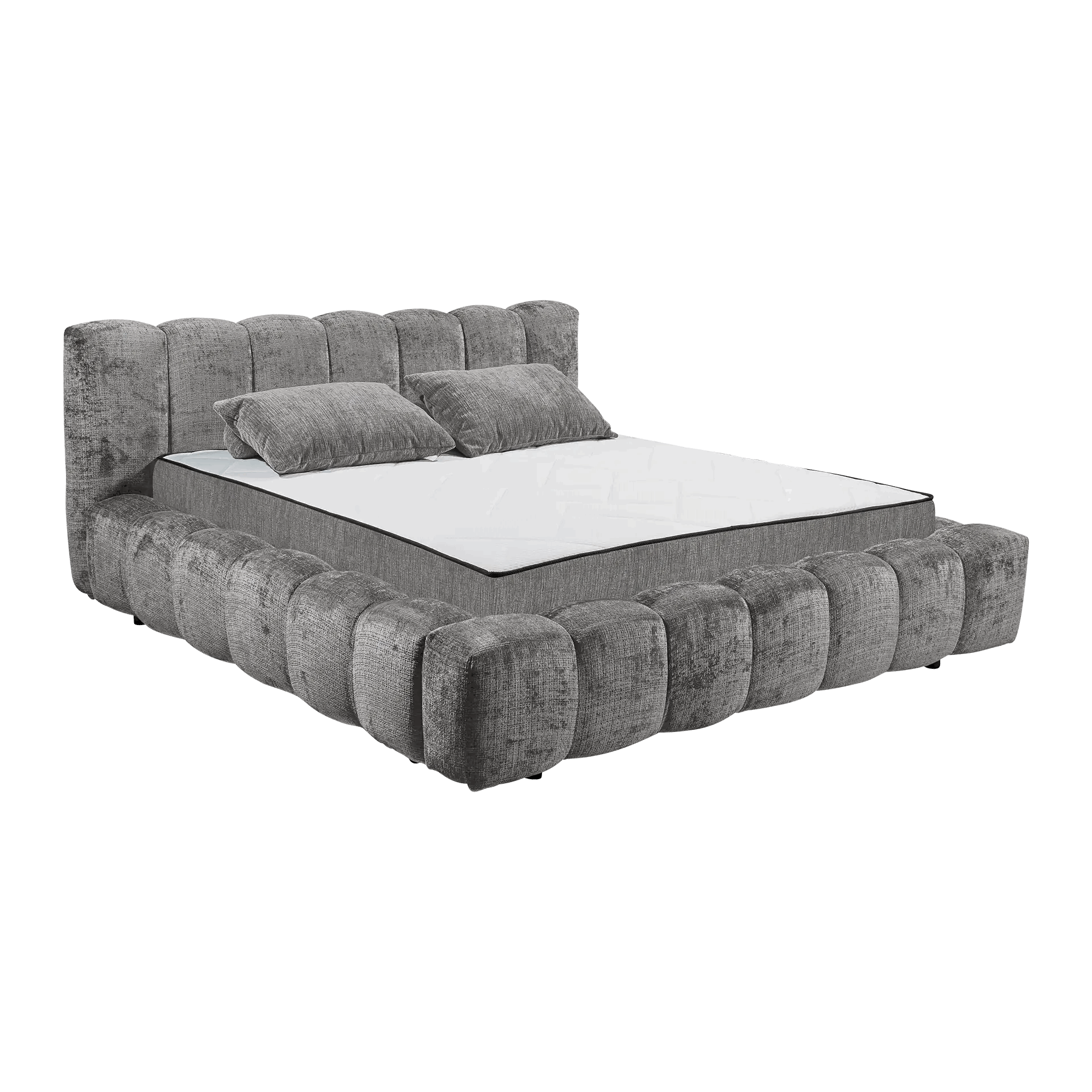 Boxspring Bexter - Gray | Includes Slatted Base & Matress