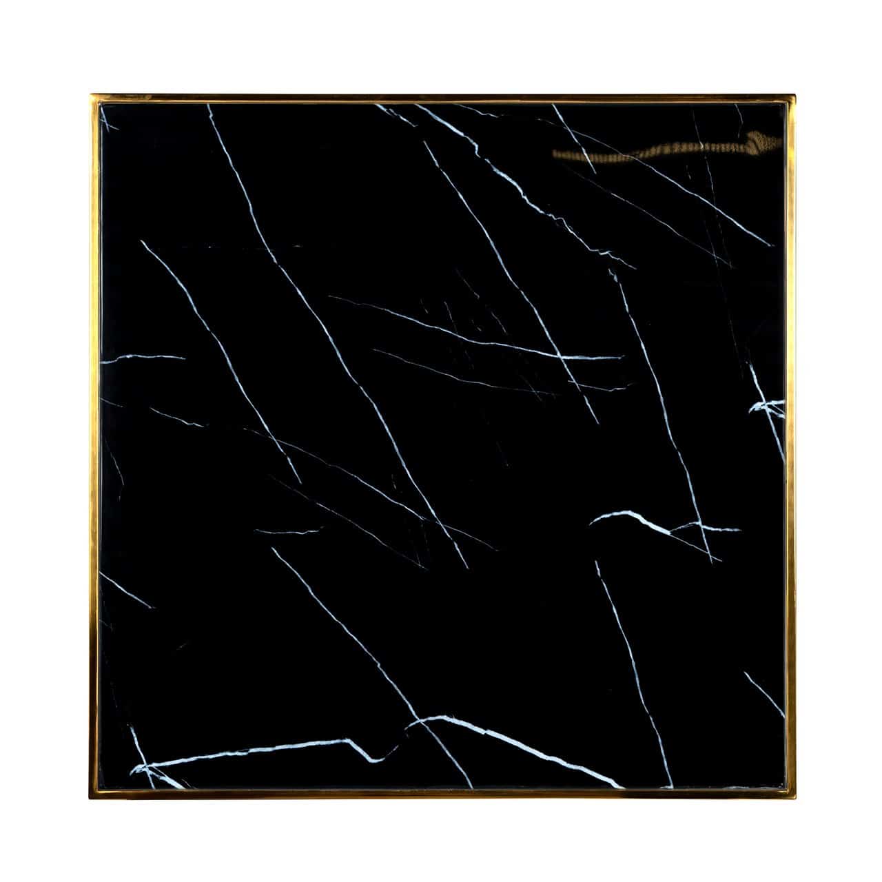 Bistro table Can Roca square black 70x70 (Black/gold)