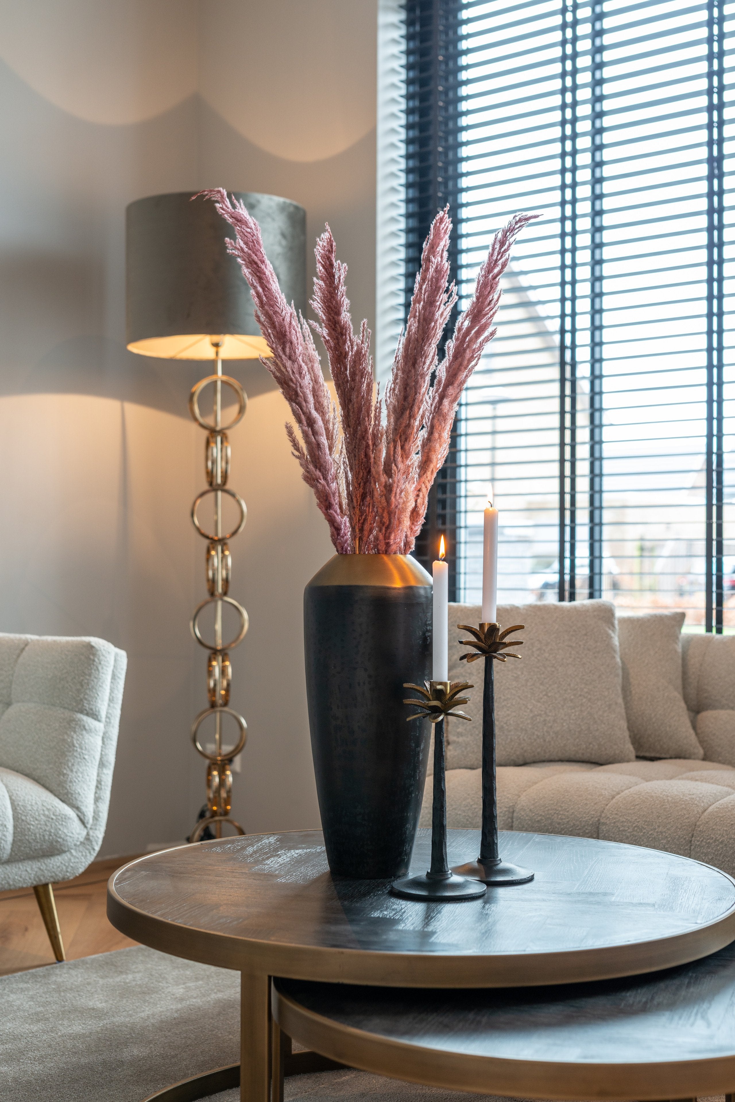 Coffee table Blackbone Brass black rustic (Set of 2)