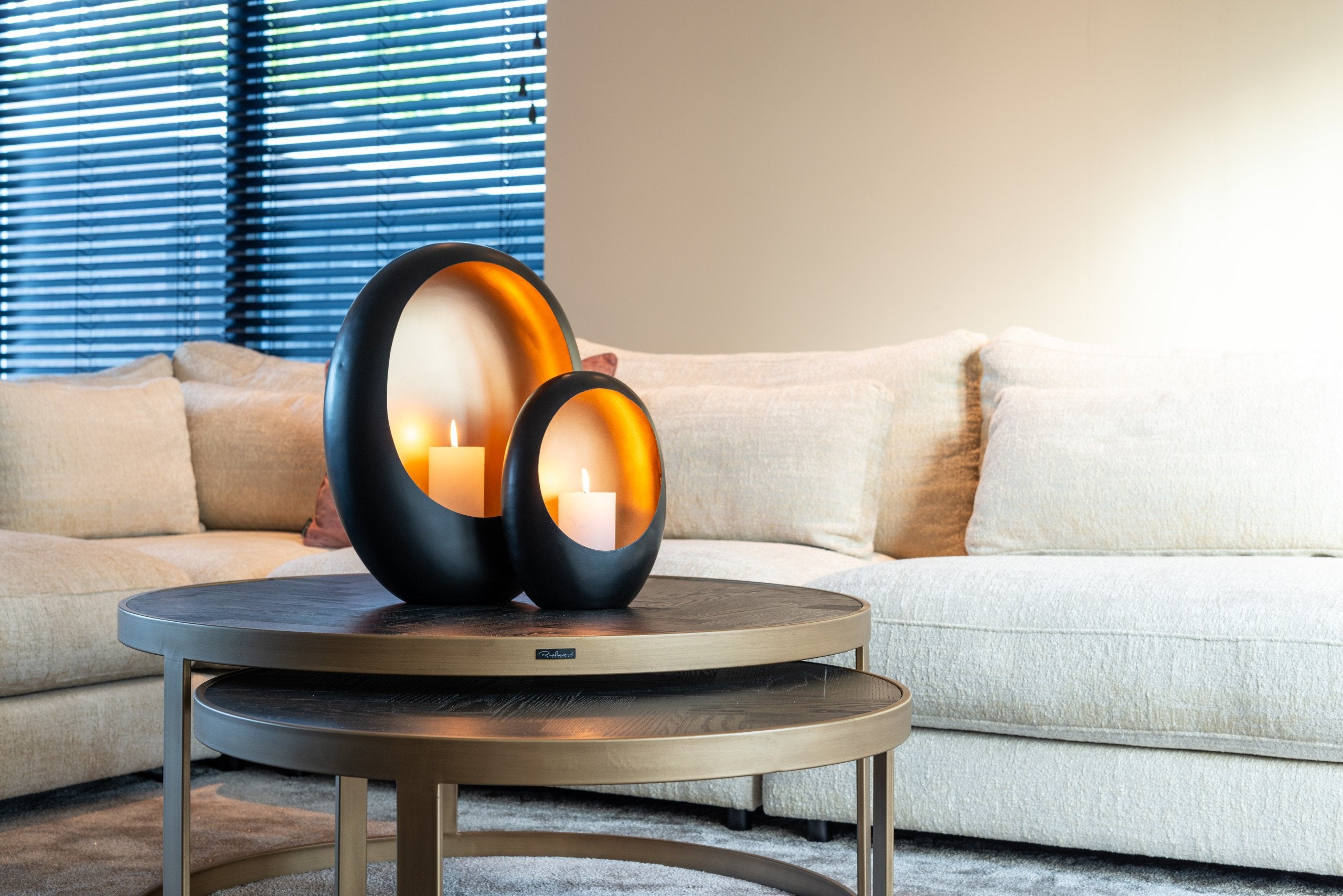 Coffee table Blackbone Brass black rustic (Set of 2)