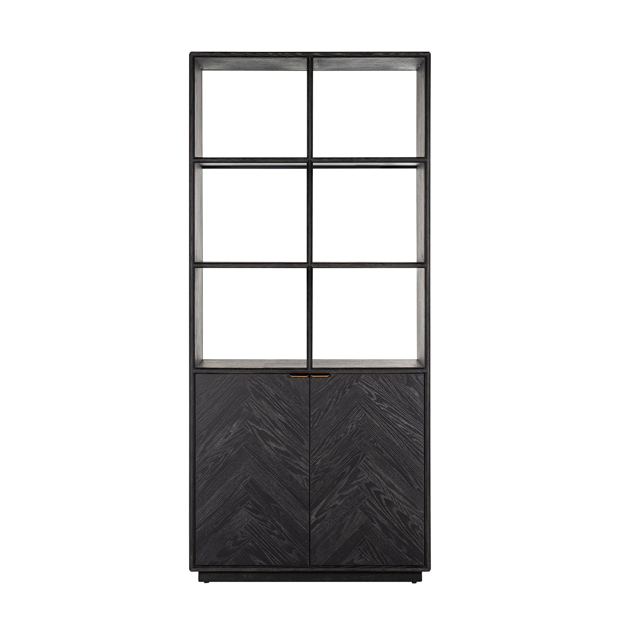 Display cabinet Blackbone brass 2-doors (Black rustic)