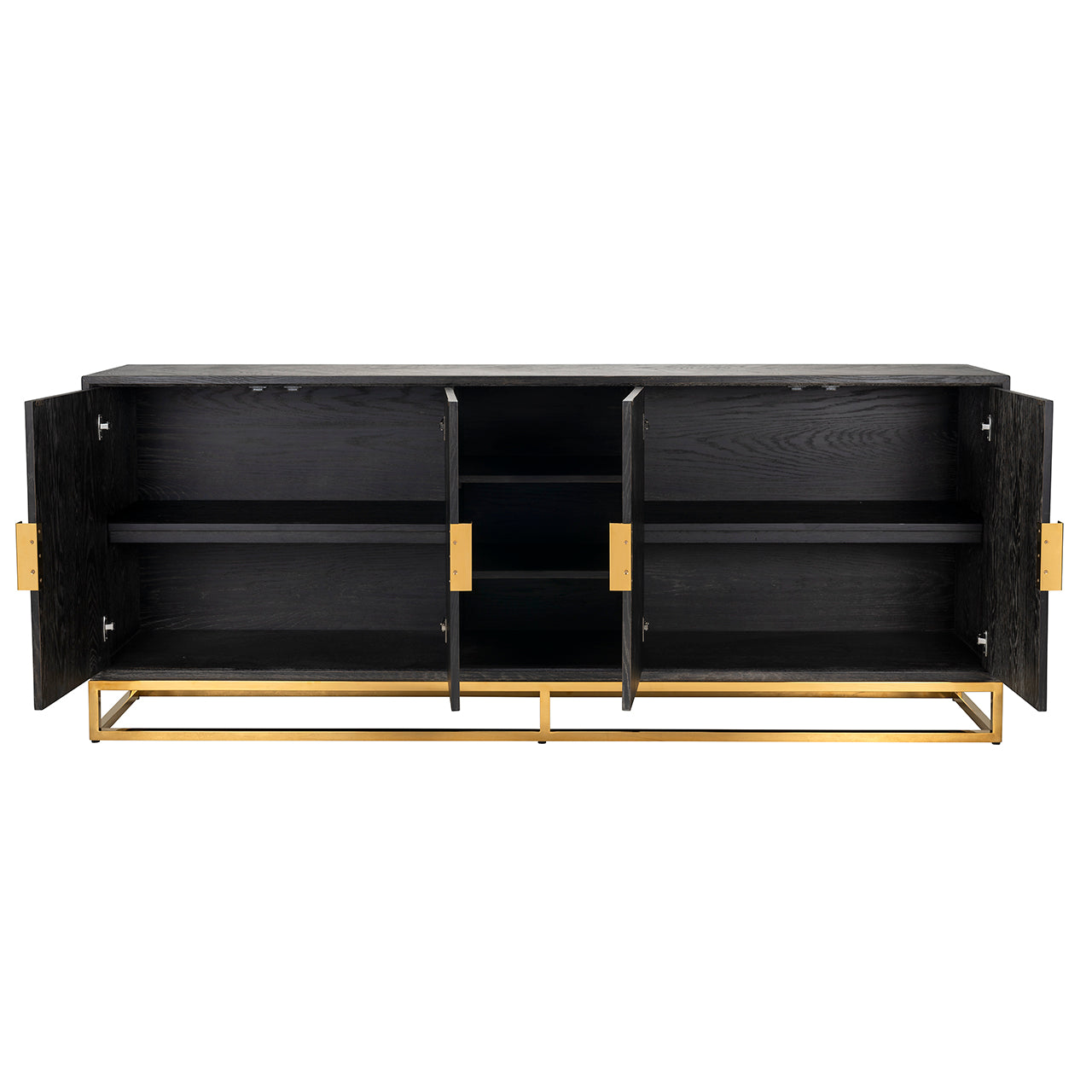Sideboard Blackbone gold 4-doors (Black rustic)