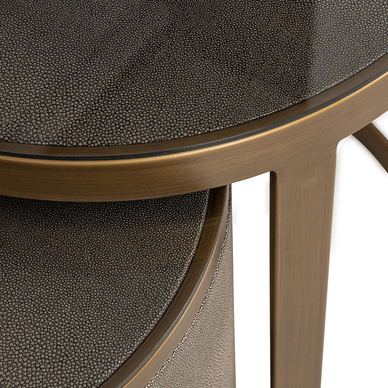 End table Bloomville set of 2 incl. glass (Gold)