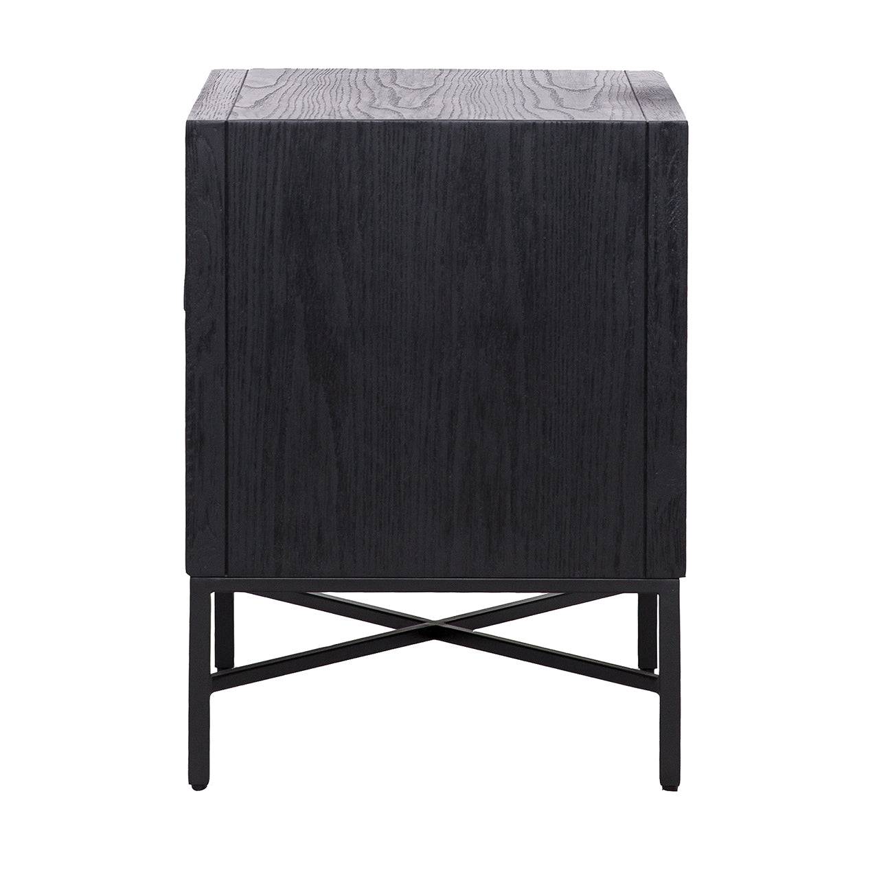 Nightstand Blax 2-drawers (Black)