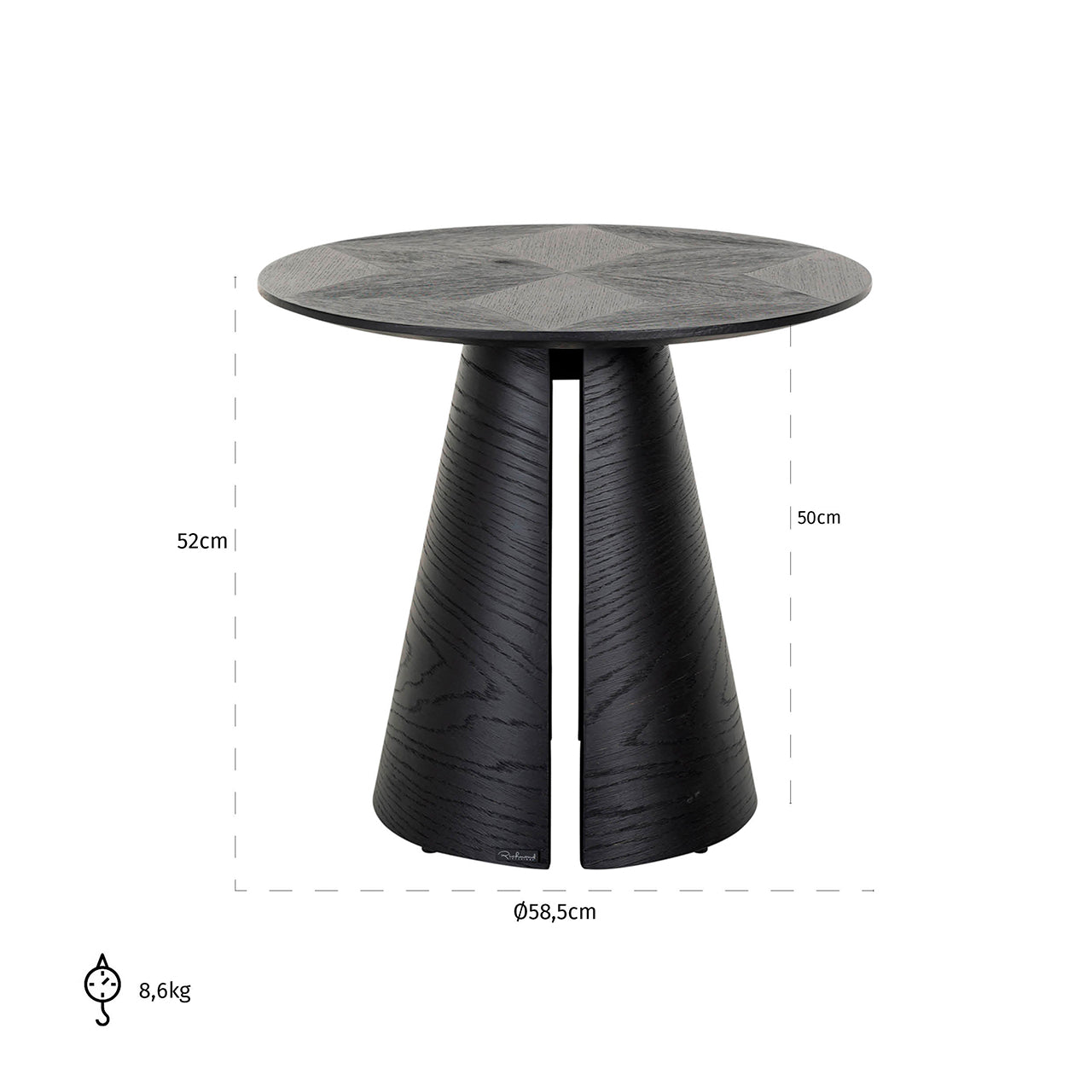 End table Blax 58Ø (Black)