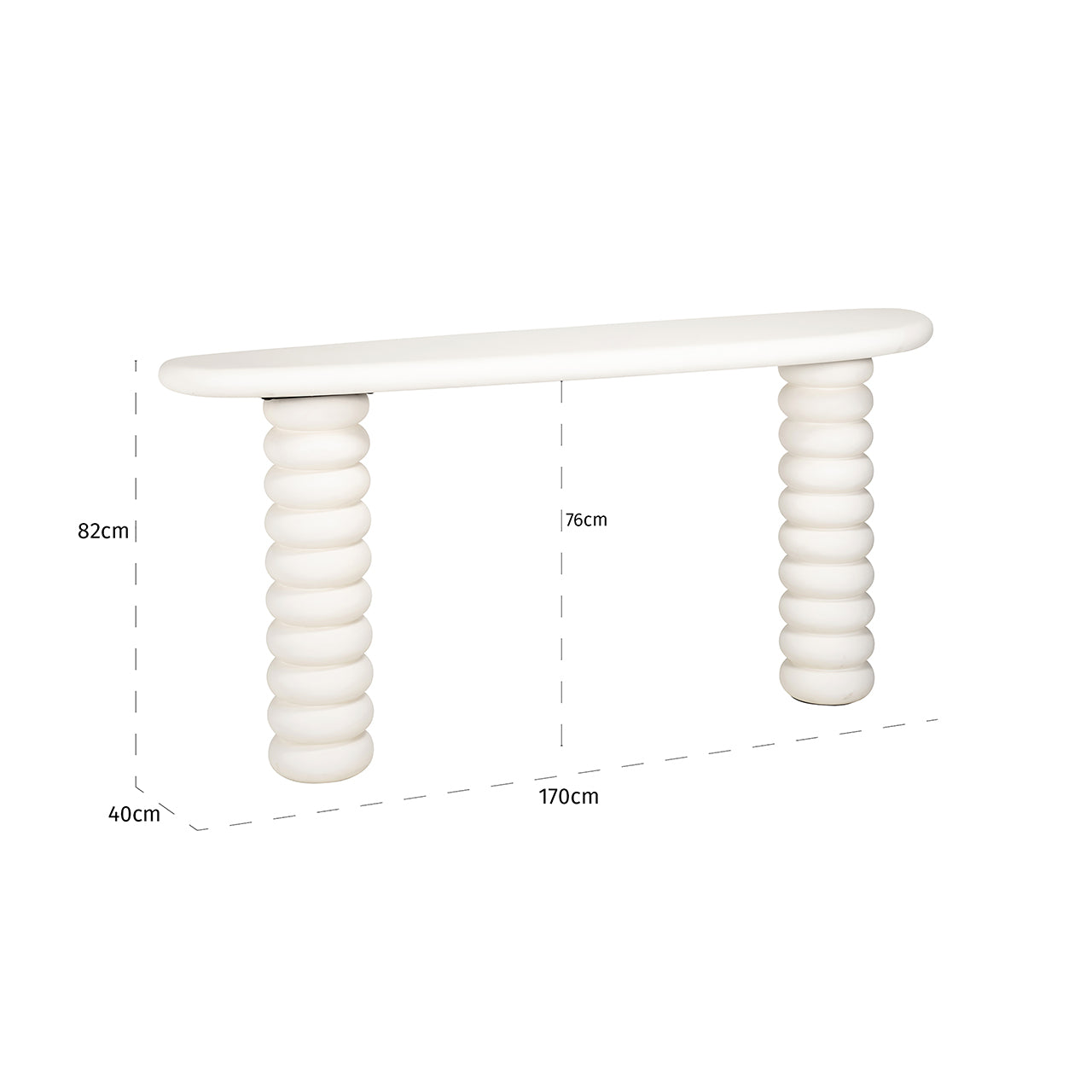 Console Bloomstone 170x80 (White)
