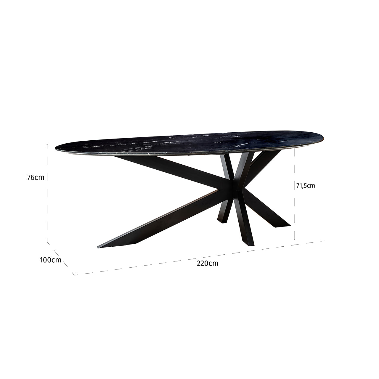 Dining table Trocadero black (Black)