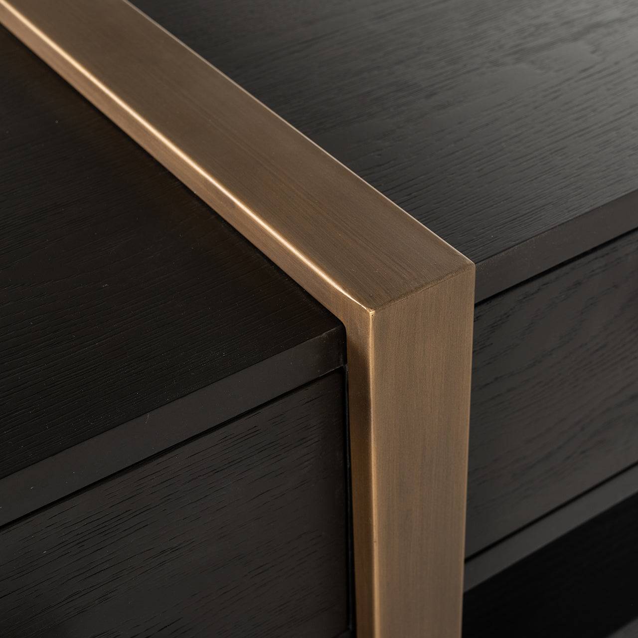 TV cabinet Cambon 3-drawers (Dark coffee)