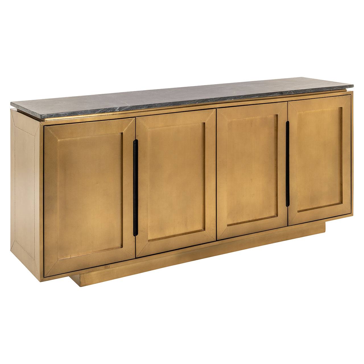 Sideboard Finsbury 4-doors (Black/gold)
