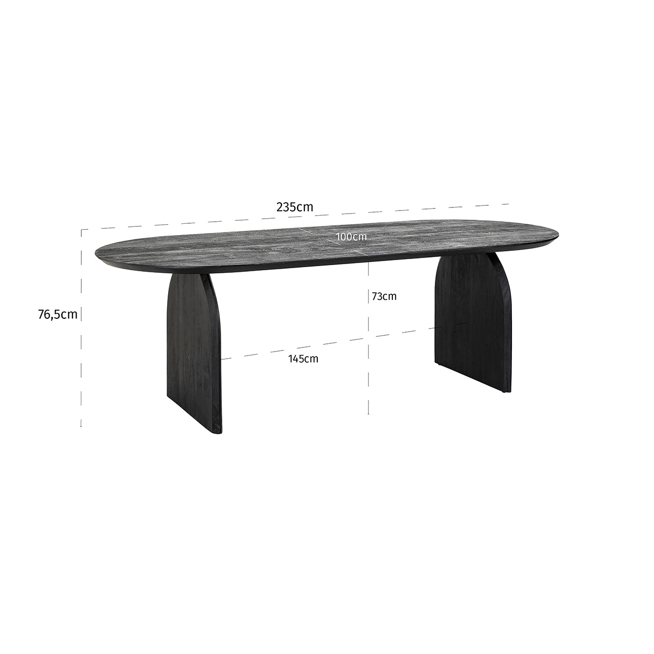 Dining table Hudson 235 (Black)