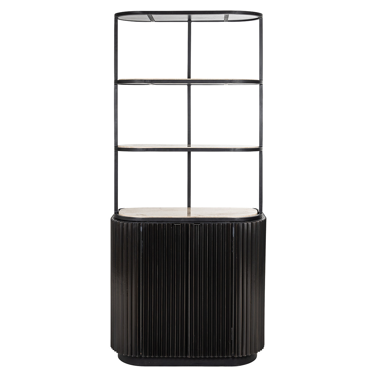 Cabinet Hampton 2-doors 2-shelves (Dark brown)