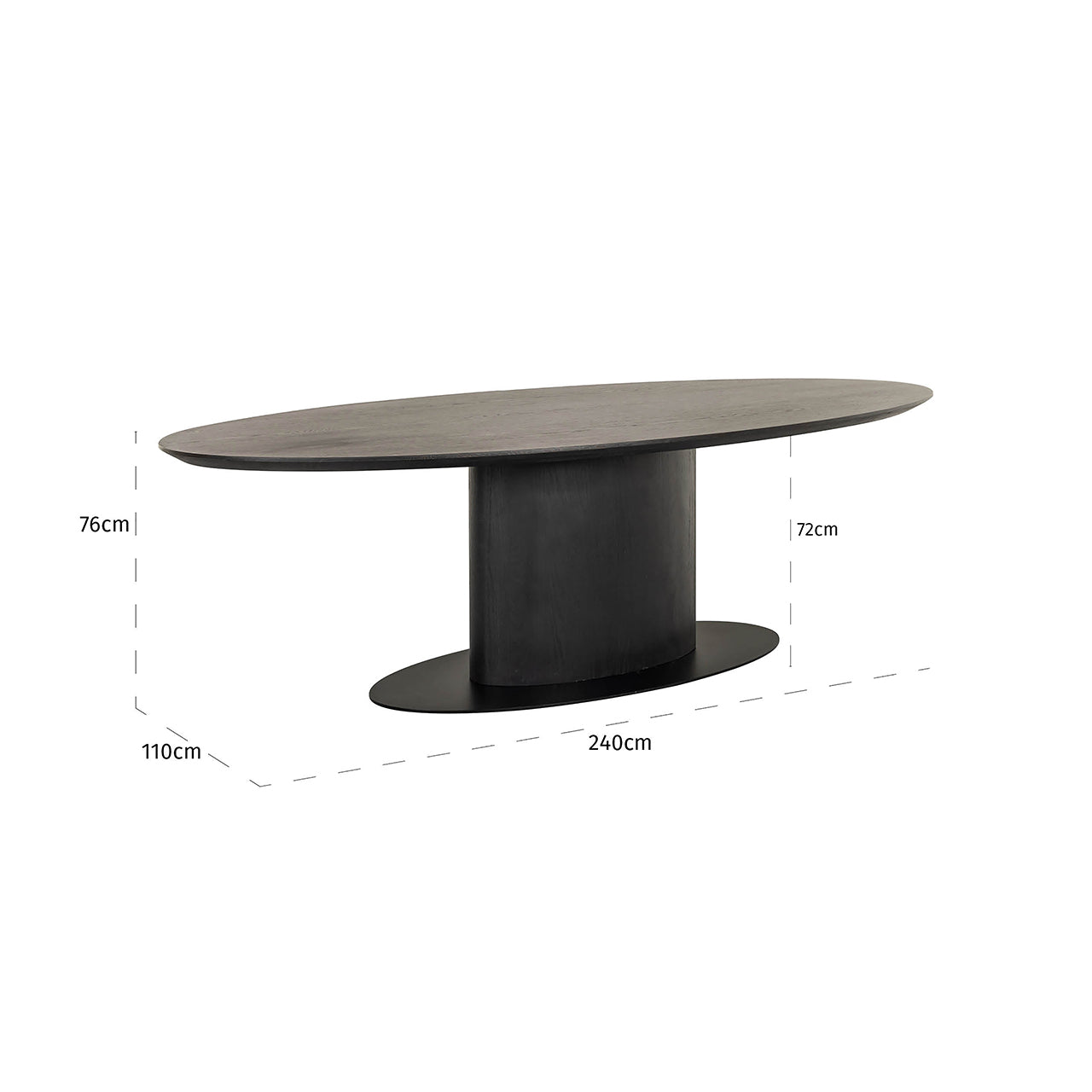 Dining table Gordon 240 dark coffee (Dark coffee)