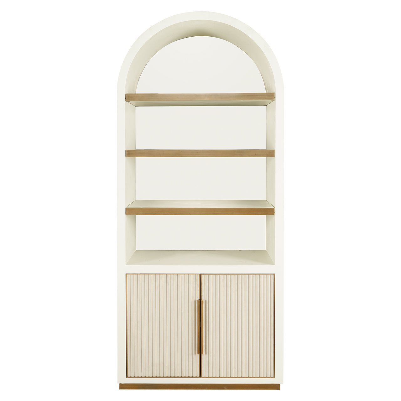 Display cabinet Tivoli with arched top 2-doors 3-shelves (White)