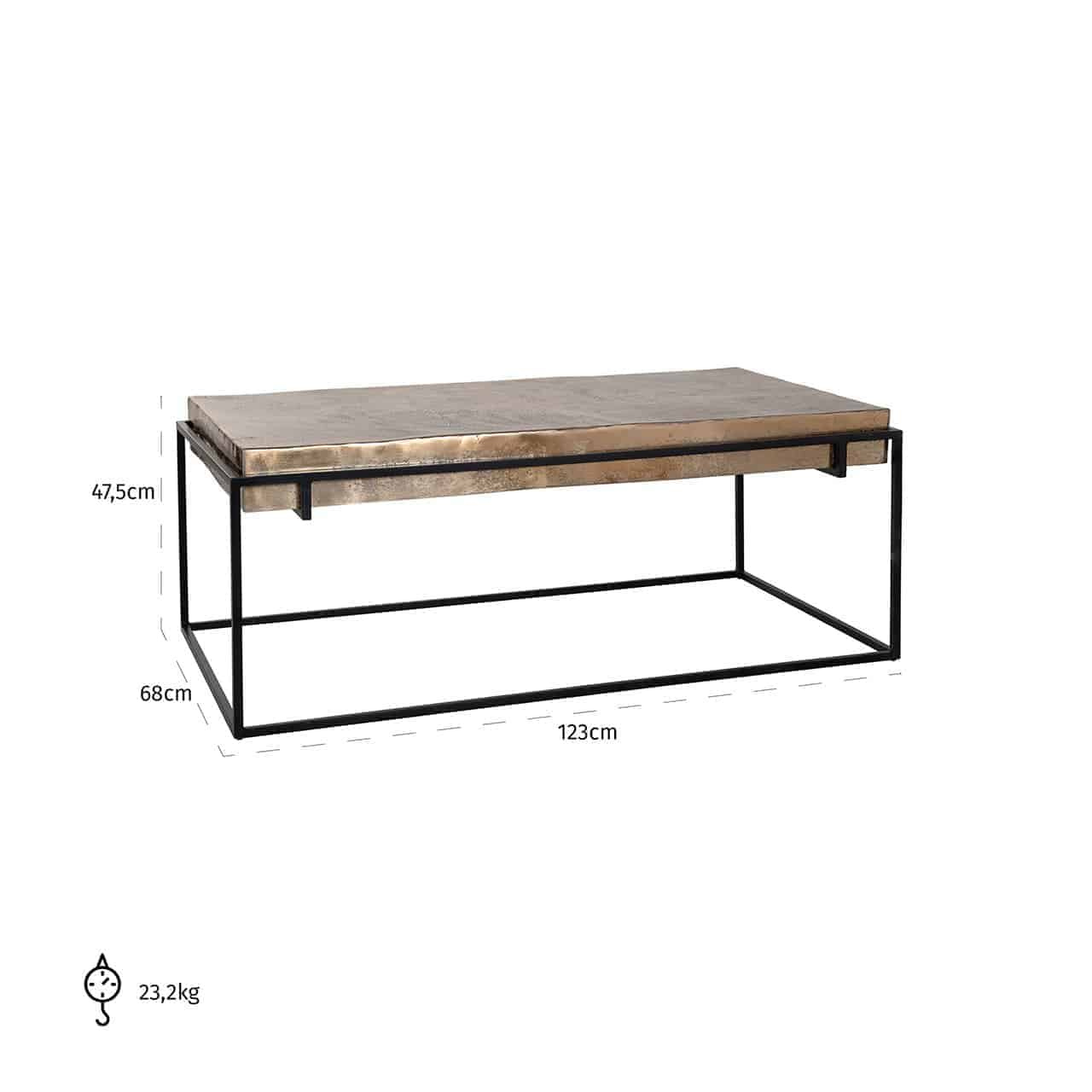 Coffee table Calloway (Champagne gold)