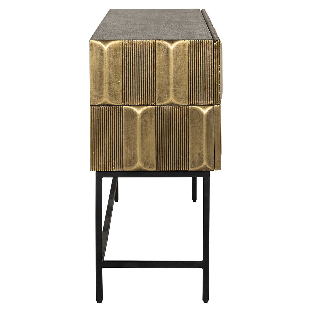 Sideboard Jaxx 2-doors 2-drawers (Black/gold)