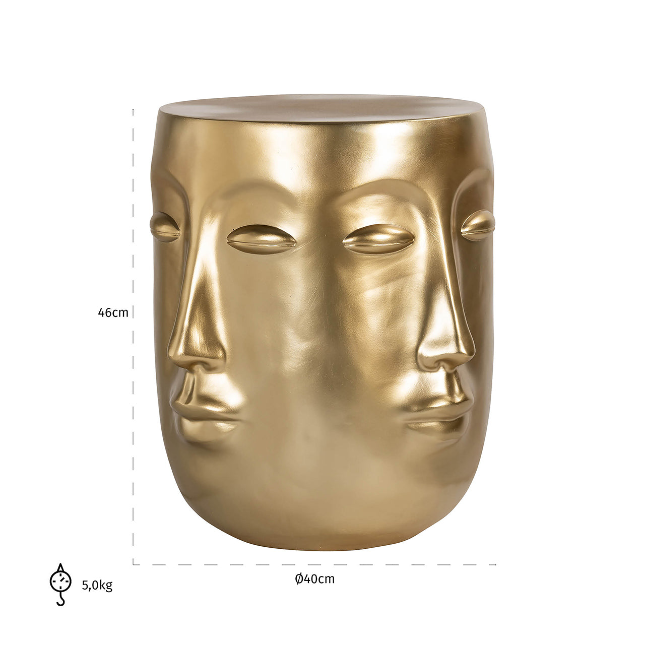 End table Christy gold (Gold)