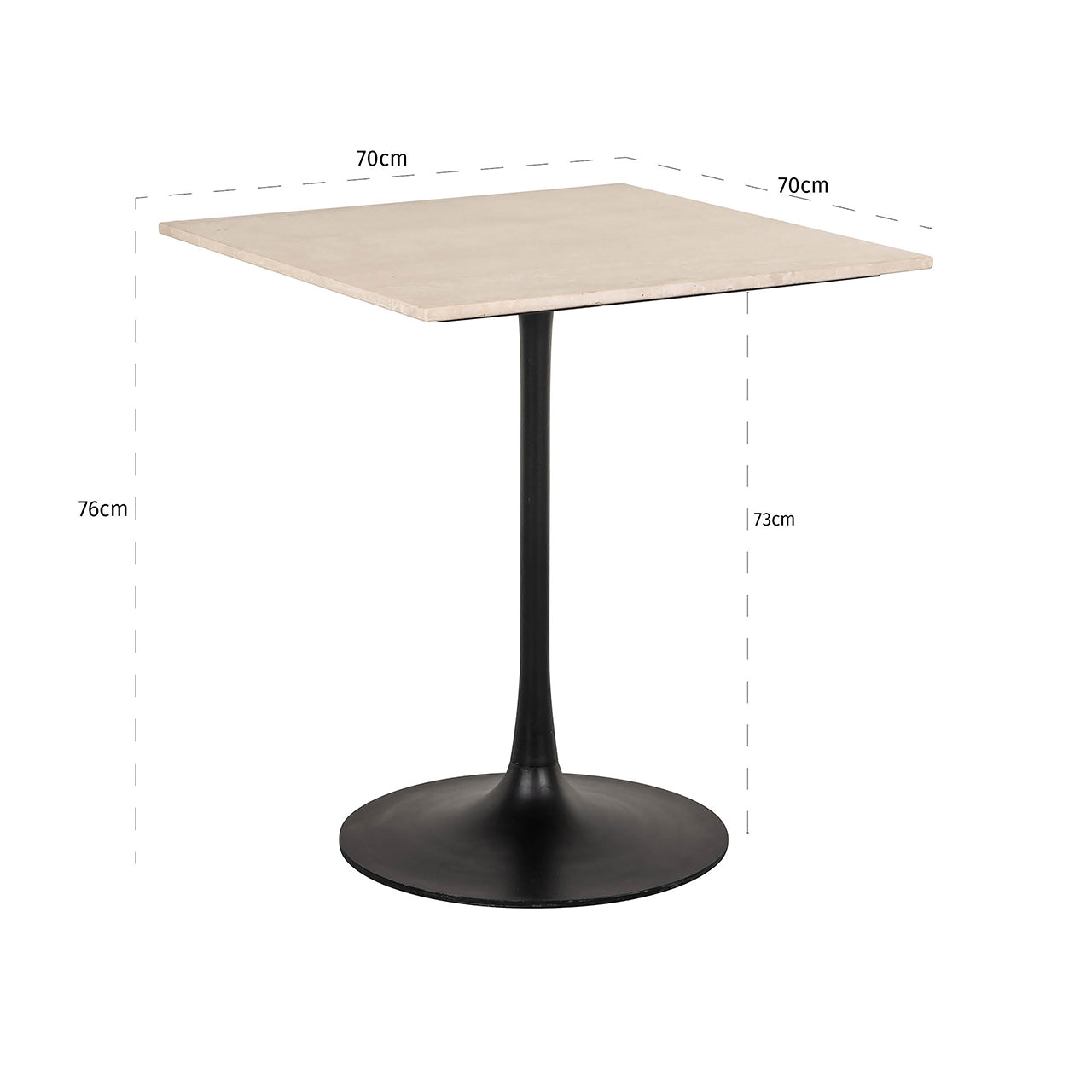 Bistro table Tavolo square (Beige)