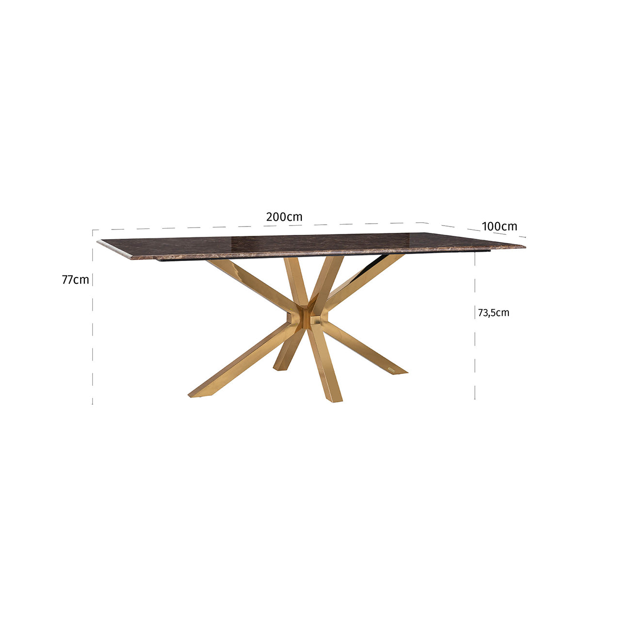 Dining table Conrad (Gold)