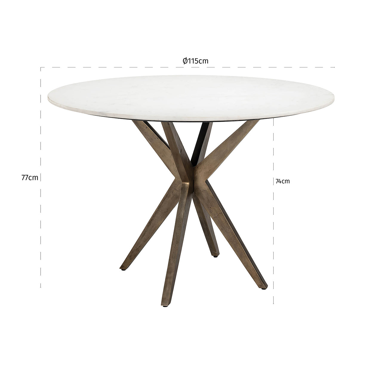 Dining table Maisy 114Ø (White)