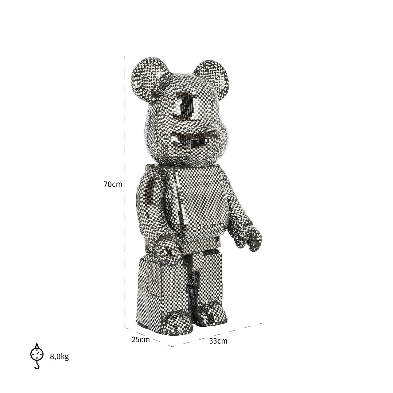 Decorative object Bear small (Silver)