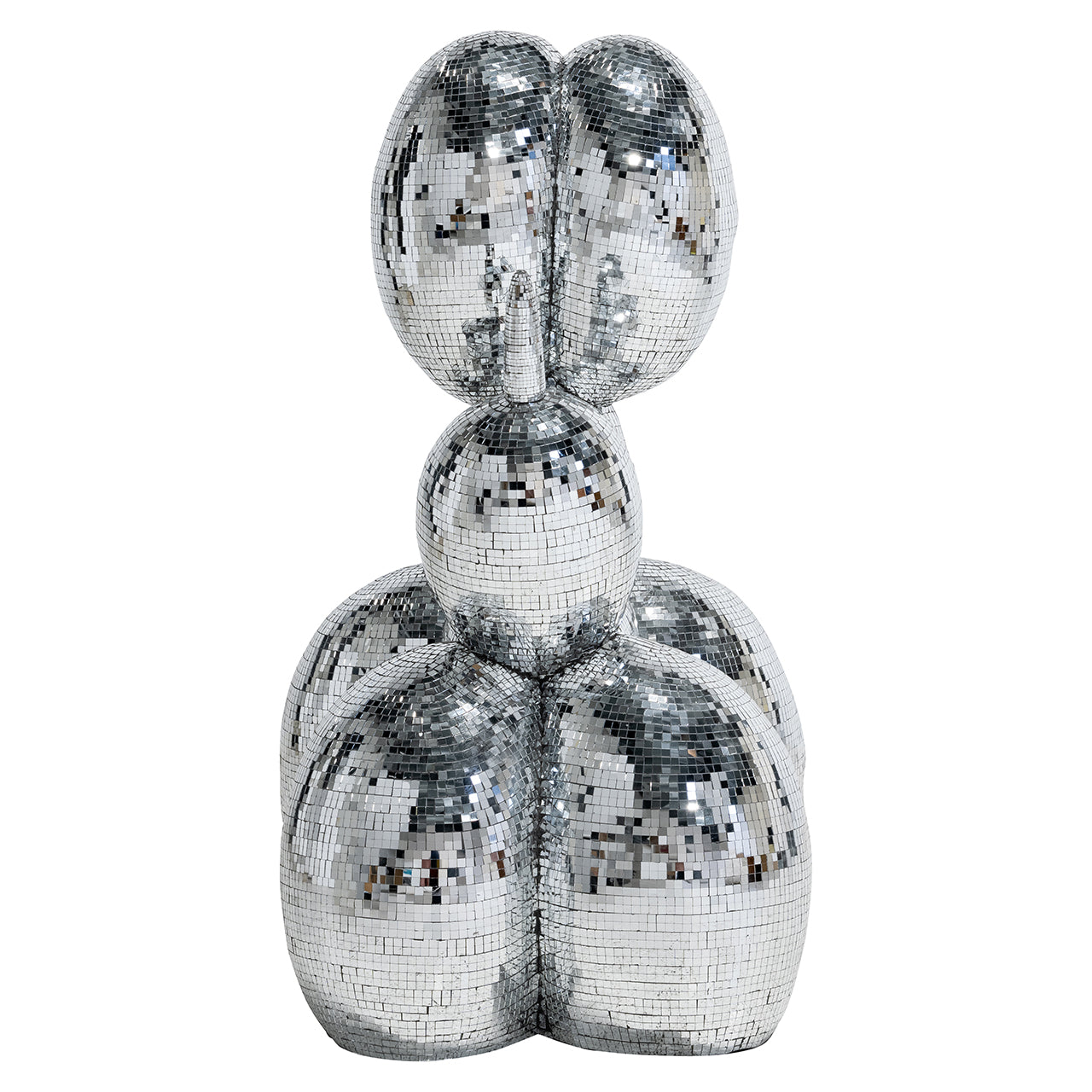 Decorative object Dog mirror big (Silver)