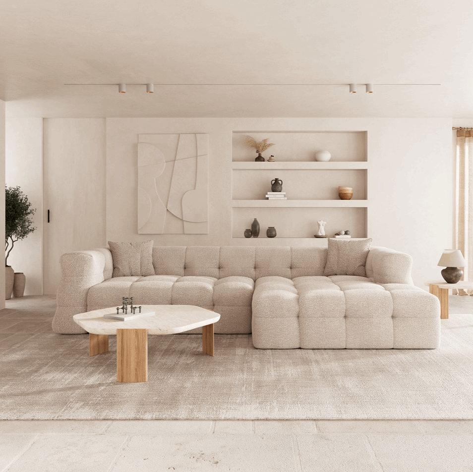 Sofa Aegis – Natural Beige - Lounge Right