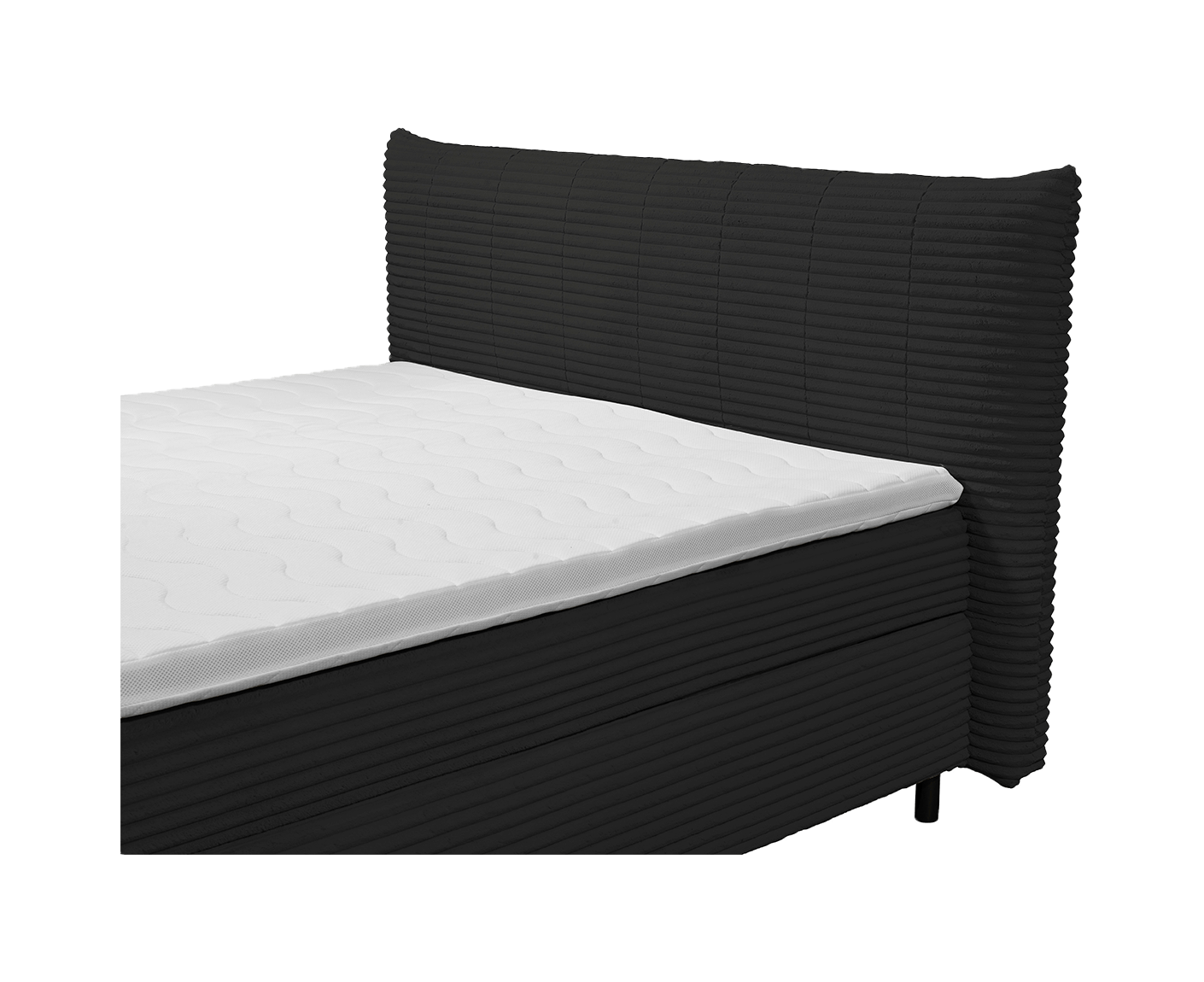Boxspring Pasena - Black | Includes Base and Topper