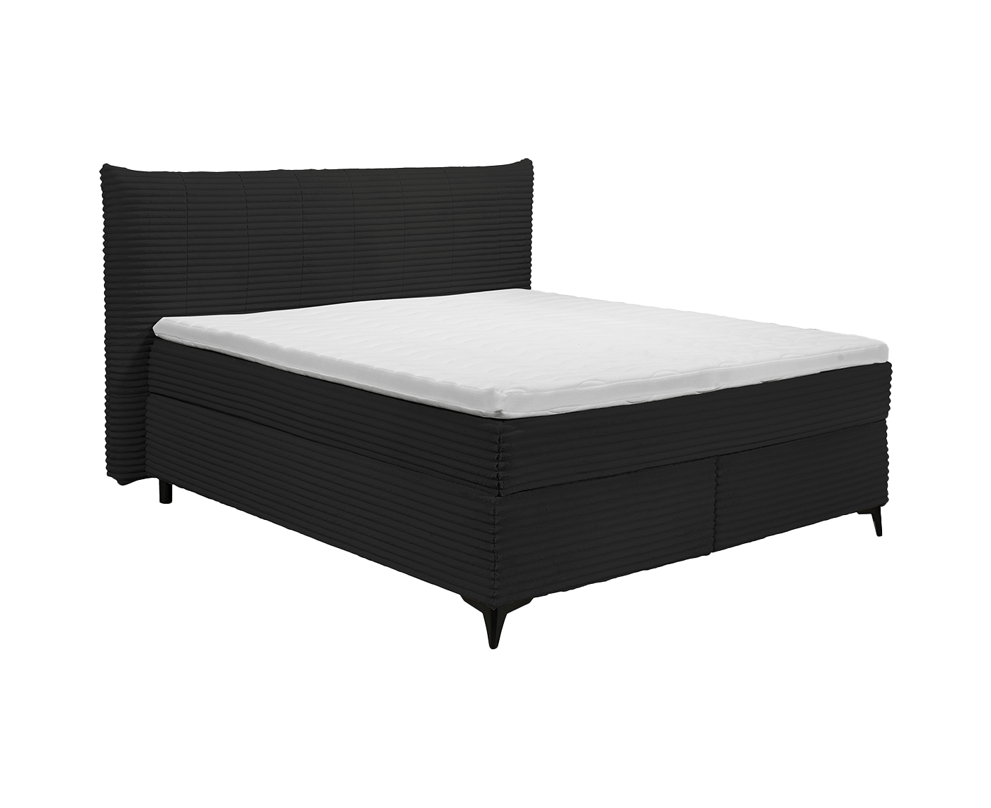 Boxspring Pasena - Black | Includes Base and Topper