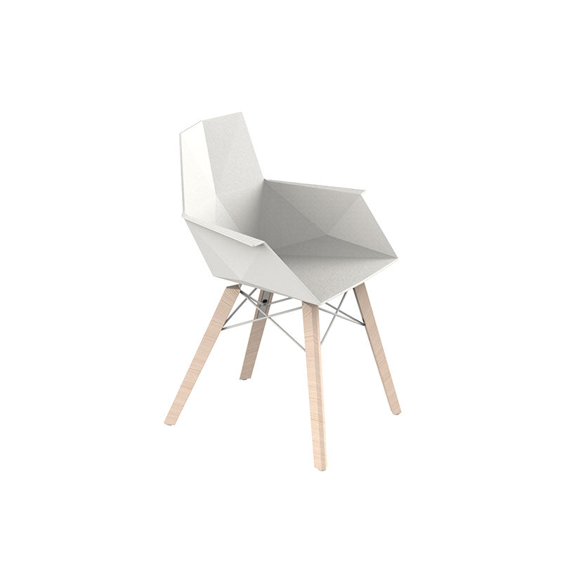 Faz - Chair With Armrest - Wooden Base
