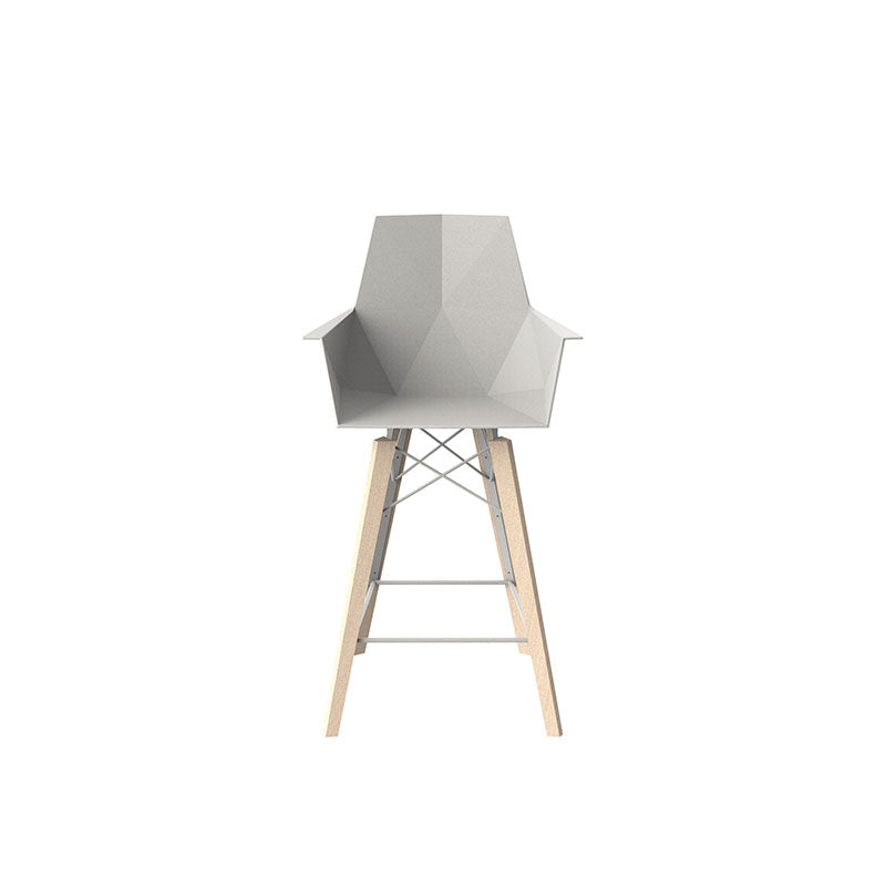 Faz - Wood Counter Stool With Arms