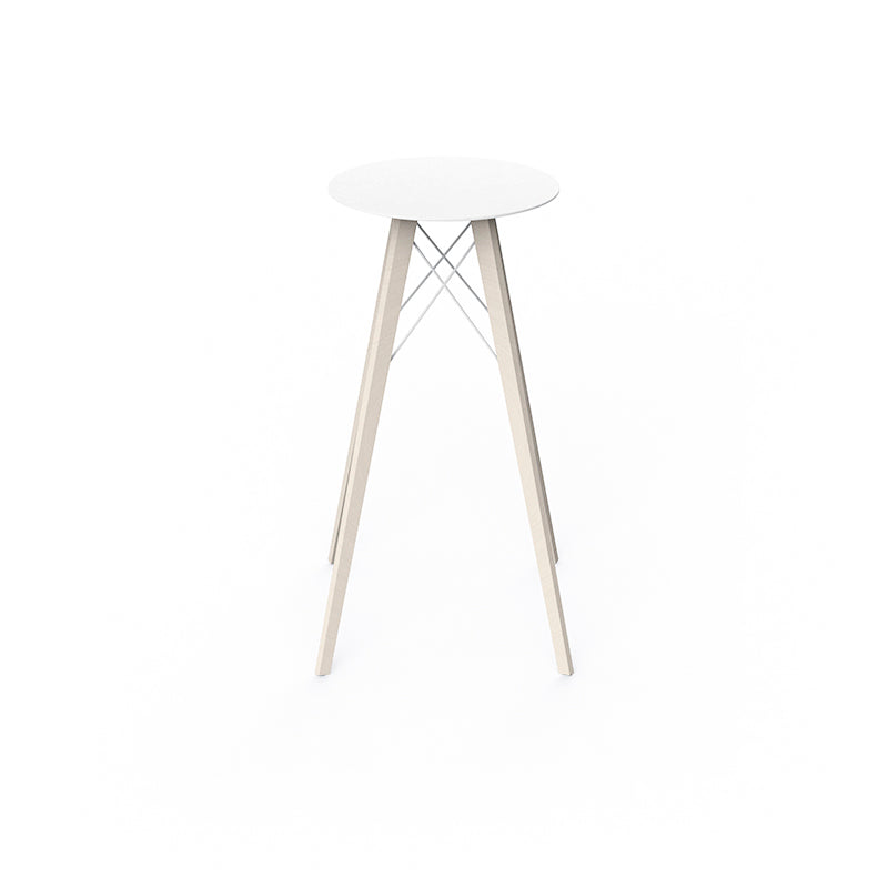 Faz - Wood High Table Ø50X105 Cm