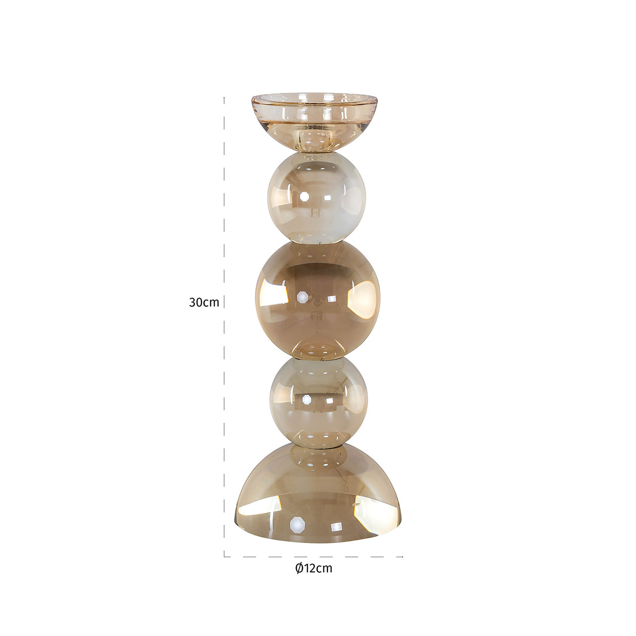 Candle holder Emie small (Brown)