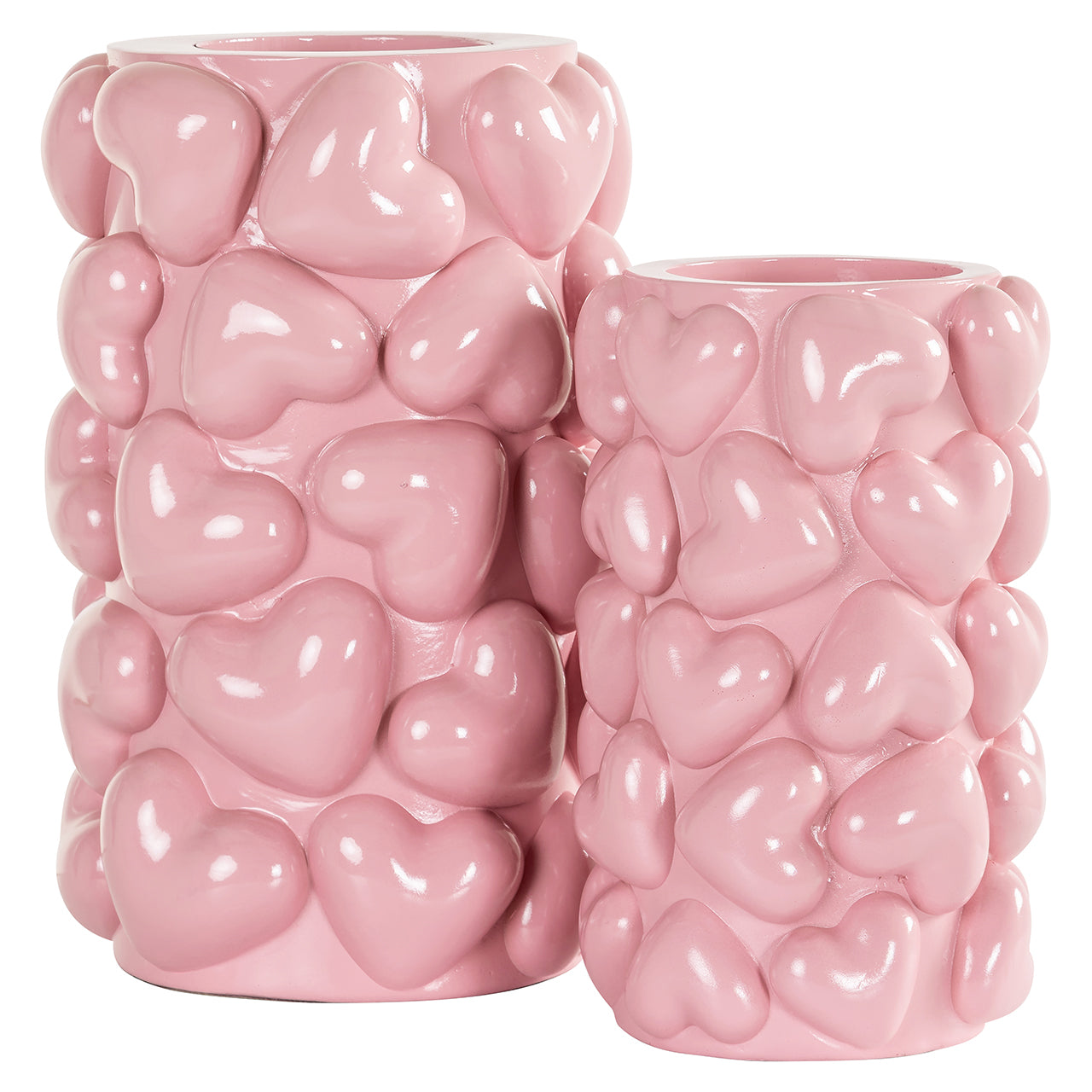 Candle holder Emel hearts small (Pink)