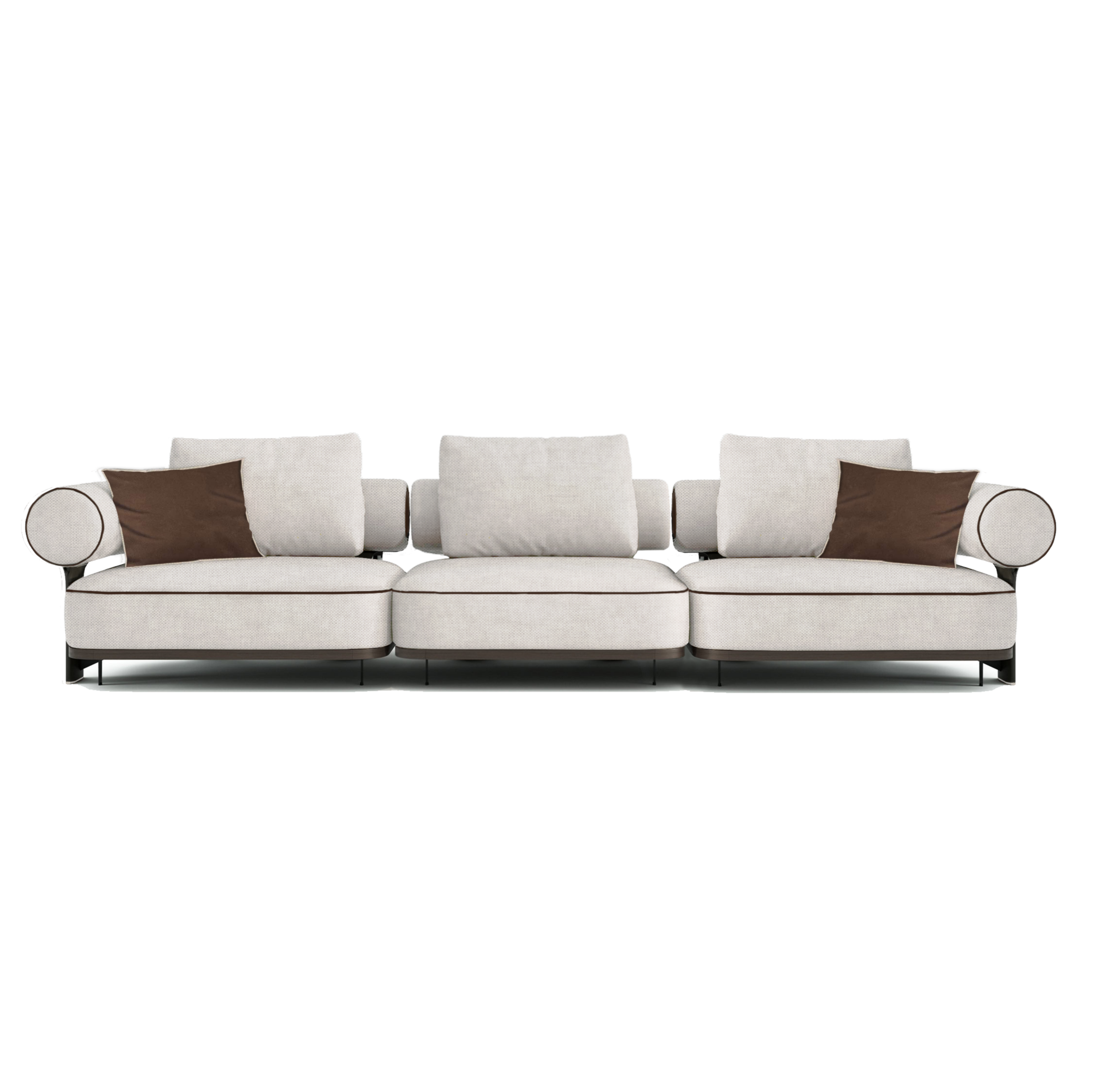 Sofa Kyoto - Light Gray/Beige 362x111cm